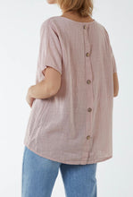 Plain Cotton Round Neck Button Back Top (3 Colours)