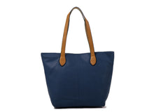 Shopper Style Bag With Tan Handles (9 Colours)