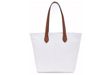 Shopper Style Bag With Tan Handles (9 Colours)