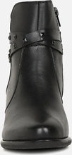 Rieker Y2059-00 Lugano Black Leather Block Heeled Ankle Boots