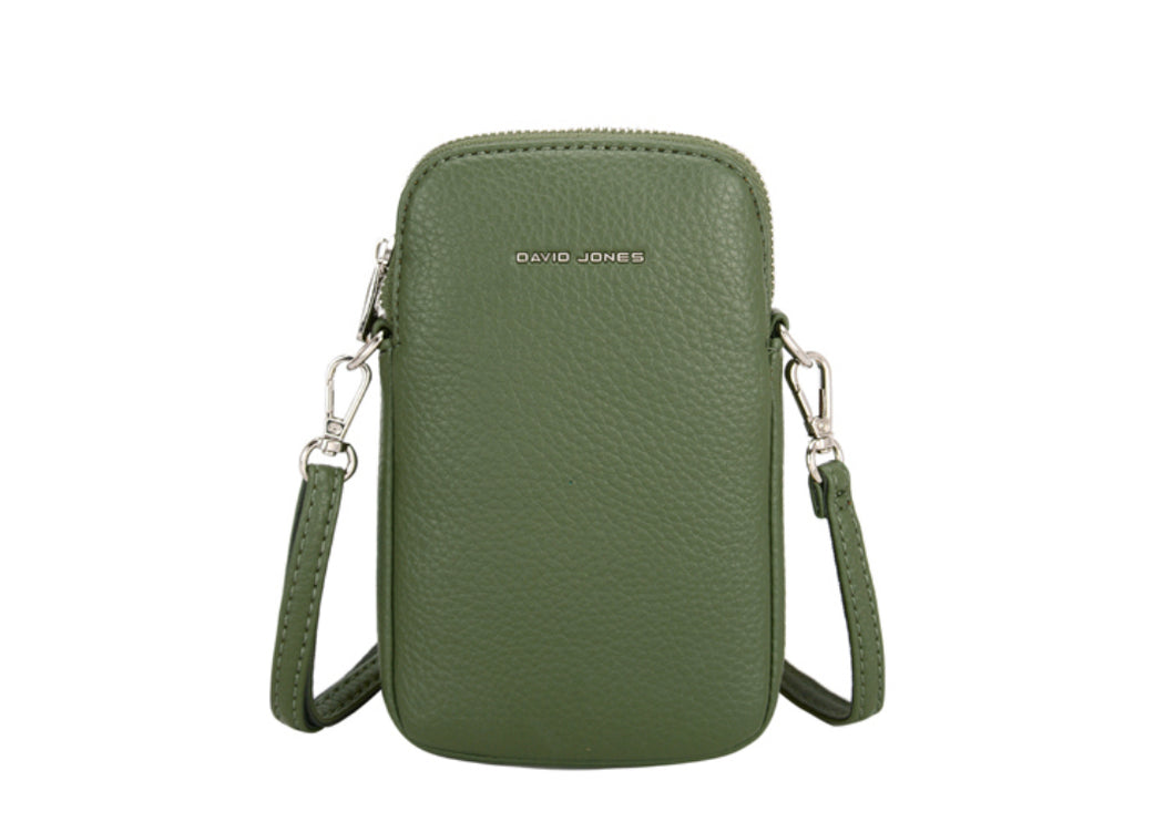 David Jones Paris crossover handbag small green