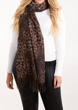 Leopard Print Tassel Scarf (3 Colours)