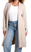 Plain Long Cardigan with Pockets And Button Sleeve Detail (2 Colours)