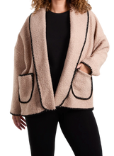 Blanket Stitch Boucle Edge To Edge Style Jacket (3 Colours)