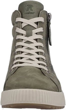 Rieker Evolution W0164-54 Cuba Moor Green Leather Lace-Up Trainer Boots