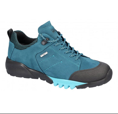 Waldlaufer 787952-401-124 H-Amiata Teal Leather Tex Hiking Shoes