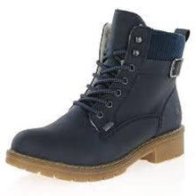 Rieker Y9102-14 Lugano Navy Blue Tex Walking Ankle Boots