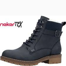 Rieker Y9102-14 Lugano Navy Blue Tex Walking Ankle Boots