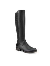 Rieker Z9591-00 Black Leather Knee High Long Boots