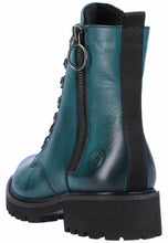 Remonte D8671-12 Odeon Petrol Blue Leather Lace-Up Ankle Boots