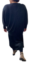 Curve Collection Black Round Neck Sparkle Tunic Style Top