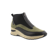 Rieker 9362-54  Korsika  Green Zip Front Ankle Trainer Boots