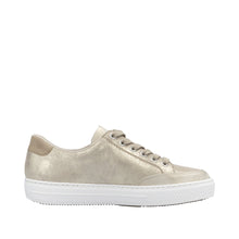 Rieker L5903-62 Alula Light Gold Metallic Leather Trainers