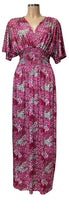 Slinky Fabric Crossover Style Printed Maxi Dress (5 Colours And Prints)
