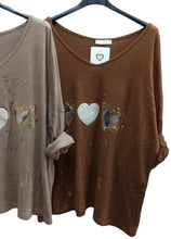 Marley V-Neck Triple Heart Foil Design Stretchy Fine Knit Jumper (3 Colours)