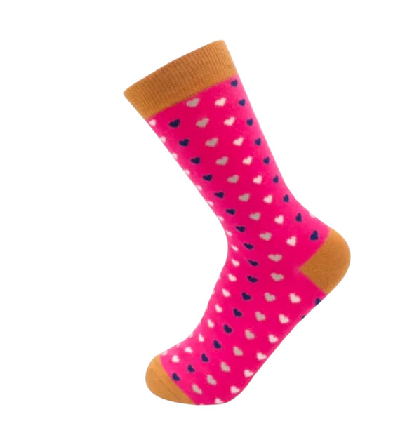 Miss Sparrow SKS256 Hearts Bamboo Socks (3 Colours)