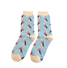 Miss Sparrow SKS463 Xmas Puffins Bamboo Socks (2 Colours)