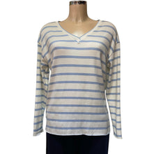 V-Neck Stripe Long Sleeved Top (3 Colours)