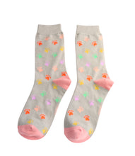 Miss Sparrow SKS483 Multi Paw Print Bamboo Socks (3 Colours)