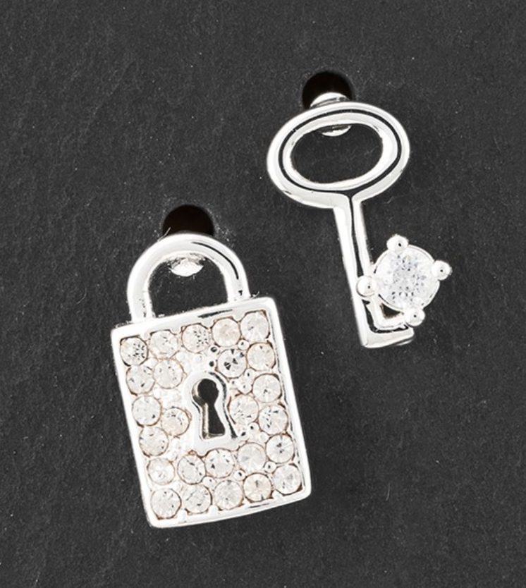 Lock and hot sale key earrings