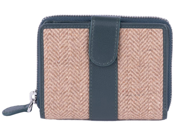 Tweed And Leather Medium Purse (2 Colours)