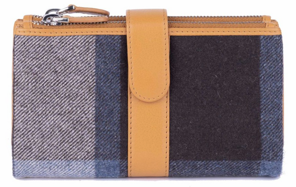 Tweed And Leather Large Purse (2 Colours)