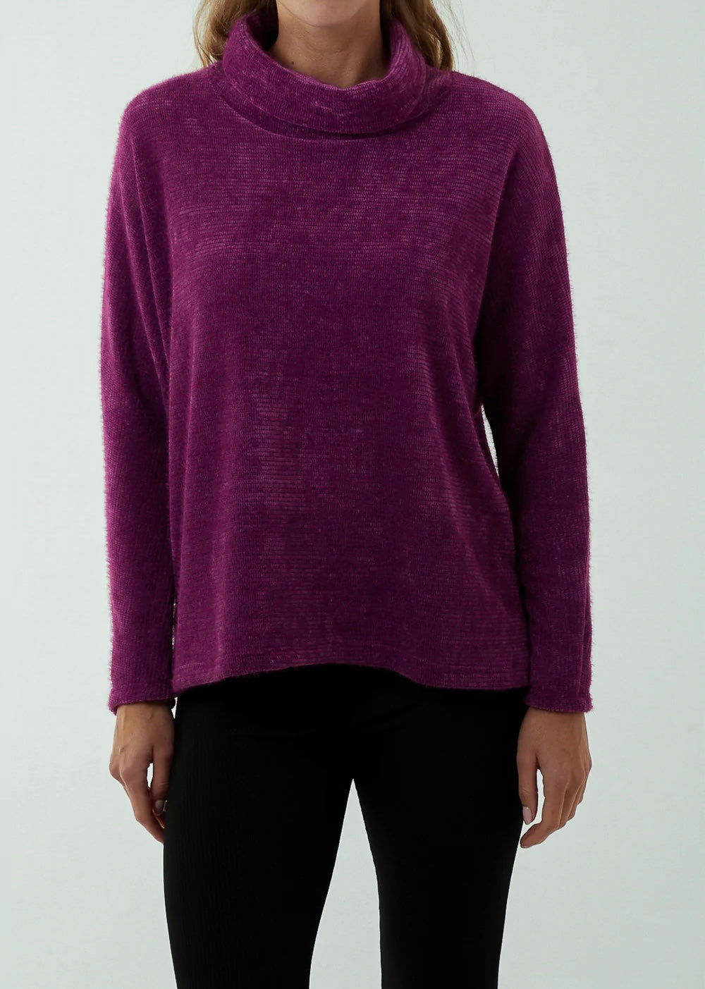 Chenille cowl hot sale neck sweater